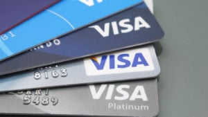 several Visa (V) branded credit cards