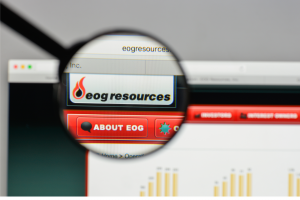 EOG Resources logo on the website homepage. EOG stock.