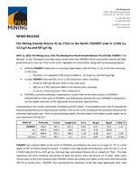 Filo Mining Extends Breccia 41 by 175m to the North; FSDH057 ends in 13.8% Cu, 13.2 g/t Au and 507 g/t Ag (CNW Group/[nxtlink id=