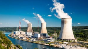 clean energy stocks: a nuclear power plant in Belgium