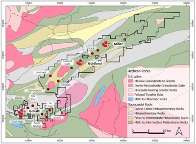 Figure 4: Geological Map of Goliath Gold Complex Regional Exploration Targets (CNW Group/[nxtlink id=