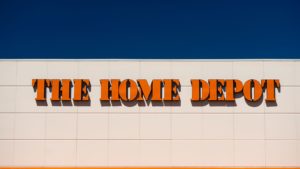 The Home Depot (HD) logo on a Home Depot store