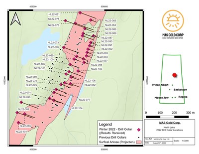 Figure 2 - North Lake Collar Locations (CNW Group/MAS Gold Corp)