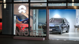 Shanghai.China-Feb.2021: exterior of NIO store. A Chinese electric car brand