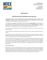 NGEx Minerals Closes C$30 Million Private Placement (CNW Group/[nxtlink id=