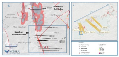 Figure 1: Plan map of recent drilling along the southern extent of the Napoleon vein. (CNW Group/[nxtlink id=