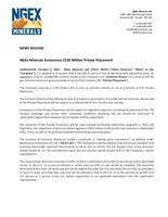 NGEx Minerals Announces C$20 Million Private Placement (CNW Group/[nxtlink id=