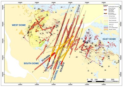 Figure 1 - Simplified Geology and Drill Plan Map of Carangas (CNW Group/[nxtlink id=