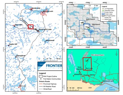Figure 1: Location Map showing project area including the Spark Pegmatite (CNW Group/[nxtlink id=
