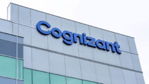 Cognizant Technology Solutions logo on a corporate building