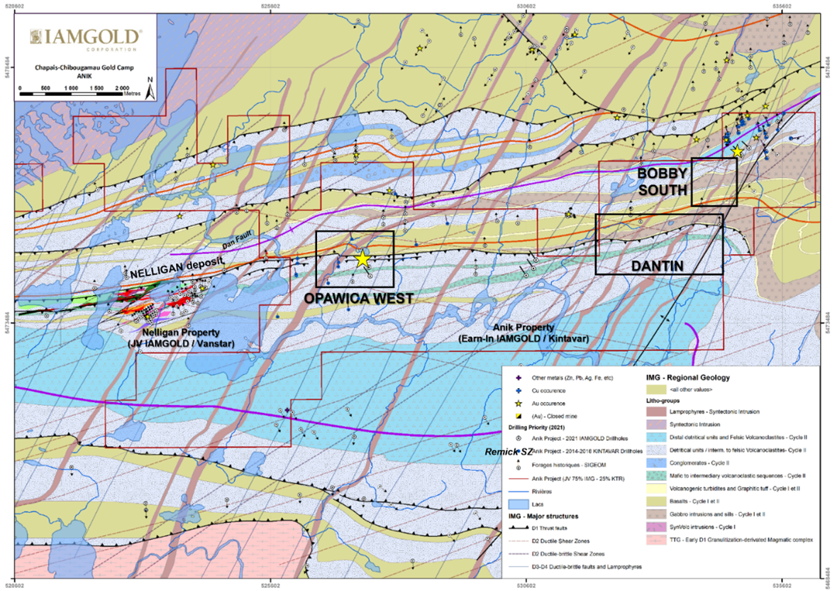 Anik project proposed drilling targets