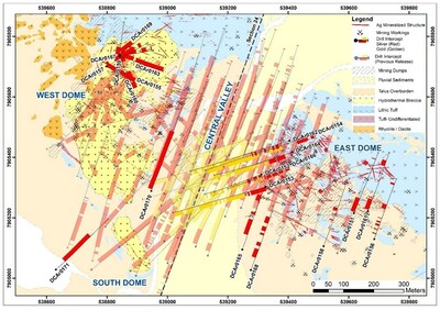Figure 1 Simplified geology and drill plan map of the Carangas Project (CNW Group/[nxtlink id=