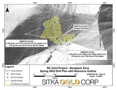 Figure 1: Plan map of drill hole locations at the Blackjack Zone (CNW Group/[nxtlink id=