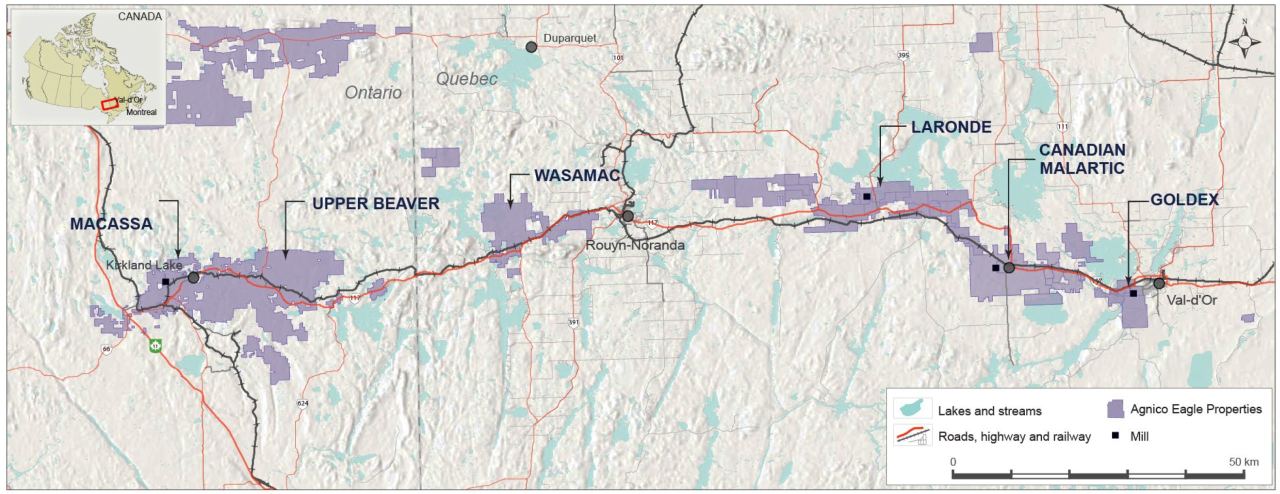 Figure 3: Regional Pipeline – Cadillac-Larder Lake Break