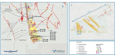 Figure 1: Plan map of recent drilling along the Napoleon vein. (CNW Group/[nxtlink id=